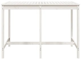 Tavolo da giardino bianco 159,5x82,5x110 cm legno massello pino