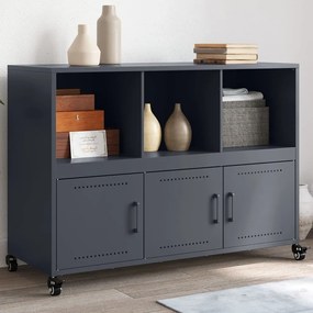 Credenza Antracite 100,5x39x72 Cm İn Acciaio /
