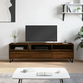 Mobile Porta Tv Rovere Marrone 150x30x44,5 Cm Legno Multistrato /
