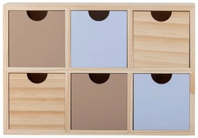 Organizer per bambini in legno di colore naturale 27x8x18 cm Calle - Bloomingville Mini
