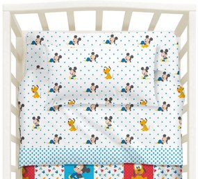 Completo Lenzuola Mickey patch Disney baby, in cotone