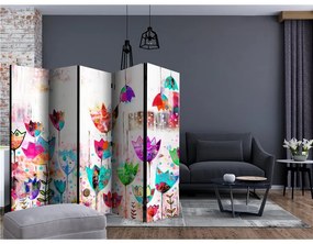 Paravento Colorful tulips II [Room Dividers]