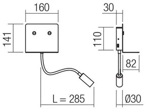 Redo 01-3210 - Applique a LED MOKA LED/6W + LED/3W/230V CRI90 bianco