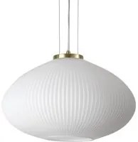 Sospensione Moderna Plisse' Metallo Ottone 1 Luce E27 D45Cm