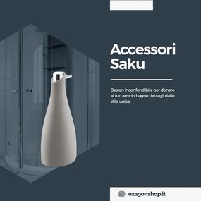 Dispenser sapone liquido da appoggio Grigio Soft Saku 2522804 Cosmic