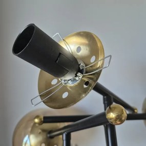 Lampadario a plafone MALENA 6xE14/5W/230V oro/nero/fumé beige