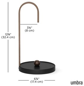 Portarotolo da cucina verticale in legno nero ø 17 cm Bellwood – Umbra