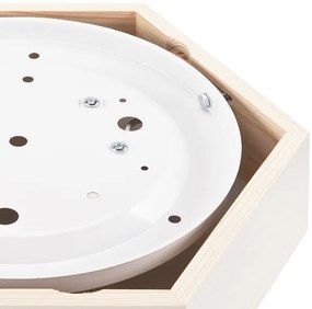 Plafoniera HEX 1xE27/60W/230V d. 32 cm bianco pino