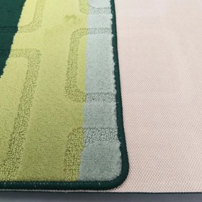 Set di tappetini da bagno verdi in due pezzi 50 cm x 80 cm + 40 cm x 50 cm