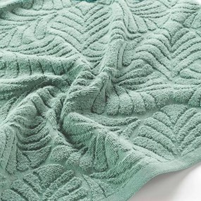 Asciugamano in spugna di cotone verde chiaro 70x130 cm Madeira - douceur d'intérieur