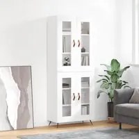 Credenza Bianco Lucido 69,5x34x180 cm in Legno Multistratocod mxl 101900