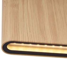 Applique da esterno scandinava in legno 17,5 cm con LED IP65 - Batt