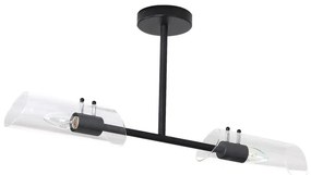 Rabalux 75028 - Lampadario da bagno a sospensione con supporto rigido TEODORO 2xE14/12W/230V IP44 nero