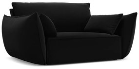 Poltrona nera con rivestimento in velluto Vanda – Mazzini Sofas