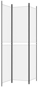 Divisorio a 3 pannelli bianco 150x220 cm in tessuto