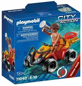 Playset Playmobil City Action Rescue Quad  18 Pezzi 71040
