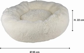 Letto per cani crema ø 95 cm - Love Story