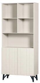 Libreria in legno di pino crema 90x200 cm Miller - WOOOD