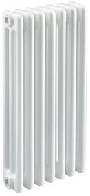 Radiatore acqua calda EQUATION Comby in acciaio 3 colonne, 7 elementi, interasse 623 mm, bianco