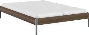 Letto matrimoniale marrone in pino massiccio con rete inclusa 140x200 cm Core – Karup Design