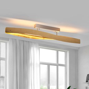 quitani Lampada LED da soffitto finitura dorata a foglia