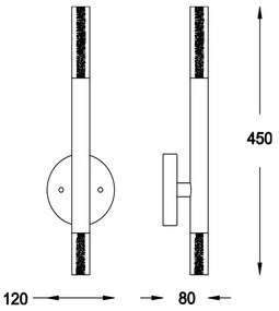 Zuma Line W0461-02E-F7F7 - Applique a LED ONE 2xLED/5W/230V Oro rosa