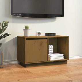 Mobile Tv Ambra 74x35x44 Cm İn Legno Massello Di Pino /