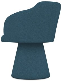 Sedia da pranzo blu in imbottito Kanoa – Makamii