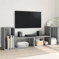 Mobili TV 2 pz Grigio Sonoma 75x30x50 cm in Legno Multistrato 840791