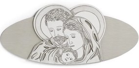 Capezzale ovale Sacra Famiglia 59x119 cm in legno laminato Modello 1