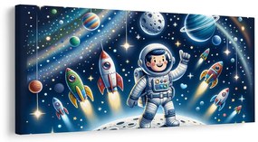 Quadro su tela – Avventura galattica per un piccolo eroe