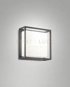 Glammy applique grigio scuro da esterno attacco e27 2 luci ip54