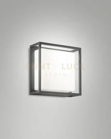 Glammy applique grigio scuro da esterno attacco e27 2 luci ip54