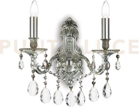 Gioconda applique a parete 2 luci attacco e14 in cristallo molato a...