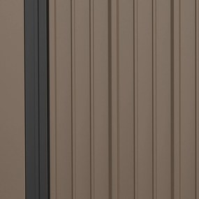 Casetta Box da Giardino 161,5x94,5x196 cm Porta Attrezzi con Catenaccio in Acciaio Marrone...
