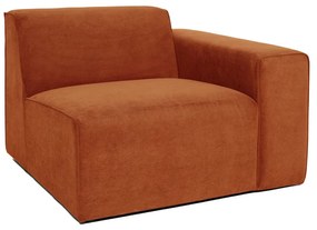 Modulo divano in velluto a coste arancione (angolo destro) Sting - Scandic