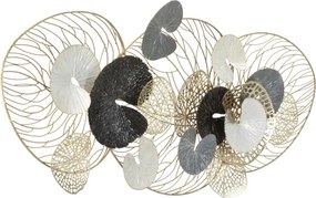 Pannello Decorativo Astratto Luxy 124,5x9,5x55 Cm In Ferro Multicolore