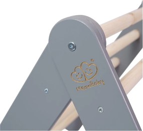 Pikler triangolo montessori grigio in pino massiccio 60x60x60 cm Montessori – Meowbaby