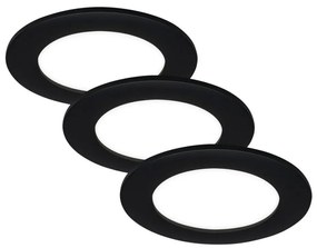 Brilo - Set da 3 faretti LED da incasso per bagno FLAT LED/6W/230V IP44