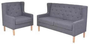 Set Divani 2 Pz İn Tessuto Grigio /