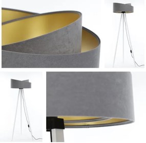 Lampada da terra GALAXY 1xE27/60W/230V grigio/bianco