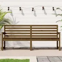 Panca da Giardino Miele 203,5x48x91,5 cm Legno Massello di Pino 824077