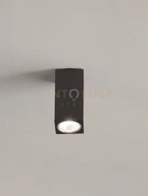 Plafoniera aloa attacco gu10 nera h.12cm ip20