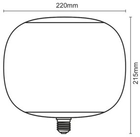 Lampadina LED FILAMENT SMOKE T220 E27/4W/230V 1800K