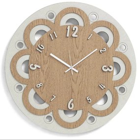 Orologio da parete tondo D30 in legno laminato TTE - MARGHERITA