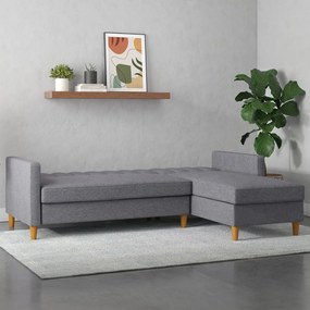 Divano letto grigio angolare Celine - Støraa