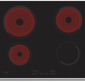 Piano cottura elettrico 4 zone L 69 cm CH64XB BK CANDY nero