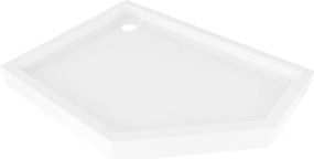 Mexen Flow+ piatto doccia pentagonale sinistro 100 x 80 cm, bianco lucido - 46P108010LH