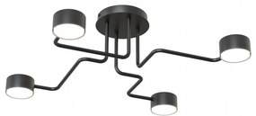Lampada da soffitto in acciaio KURAGE 4 nera 4xGX53 Colore del corpo Nero