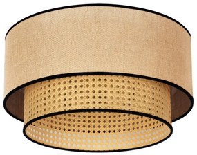 Duolla - Plafoniera BOHO 1xE27/15W/230V diametro 45 cm beige/rattan
